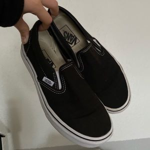 Black vans slip ons